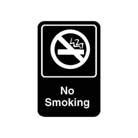 Traex Sign, No Smoking , Black, 6X9" 5613